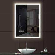 Photo 1 of 28x36 Inch LED Lighted Makeup Mirror for Bathroom Vanity