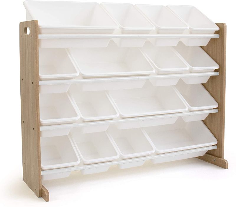 Photo 1 of Humble Crew Extra-Large Toy Organizer, 16 Storage Bins, Universal, Natural/White
