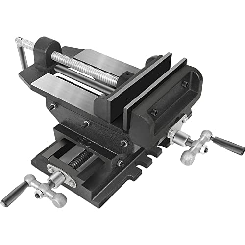 Photo 1 of 6" Cross Slide Vise Drill Press Milling Vise, 6 in Jaw Width , 5.79 in Max Jaw Opening, Bench Mount Clamp Machine Vice Holder Clamping Tool for CNC Woodworking Milling Machine Drill Press
