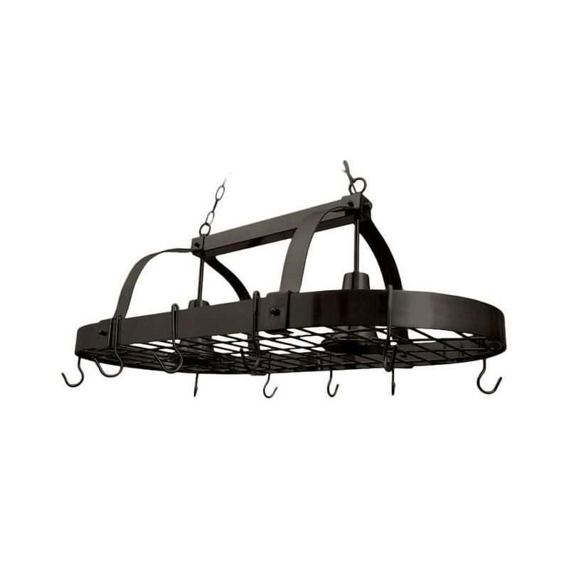 Photo 1 of 2 Light Kitchen Pot Rack with Downlights - PR1000-ORB
