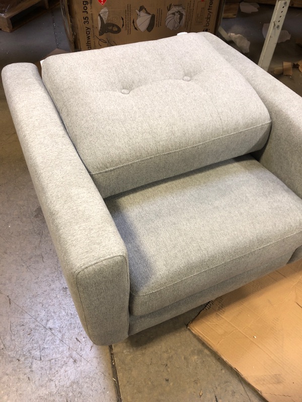 Photo 2 of Amazon Brand – Rivet Sloane Mid-Century Modern Living Room Armchair, 32.7"W, Pebble Grey
