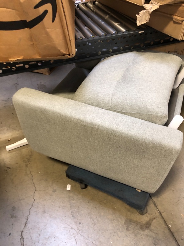 Photo 3 of Amazon Brand – Rivet Sloane Mid-Century Modern Living Room Armchair, 32.7"W, Pebble Grey
