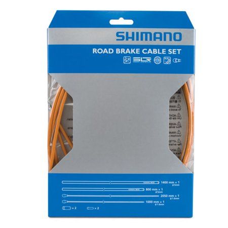 Photo 1 of  Shimano PTFE Brake Cable Set Orange