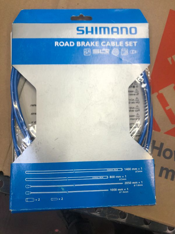 Photo 2 of  Shimano PTFE Brake Cable Set Blue