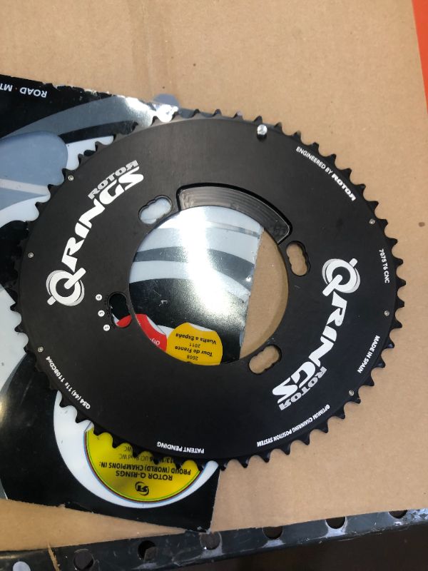 Photo 2 of  Rotor Q Chainring Black 54ax110x4 Shimano Aero