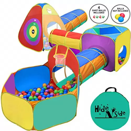 Photo 1 of  Gift for Toddler Boys & Girls, Ball Pit Play Tent & Tunnels for Kids, Birthday:)

