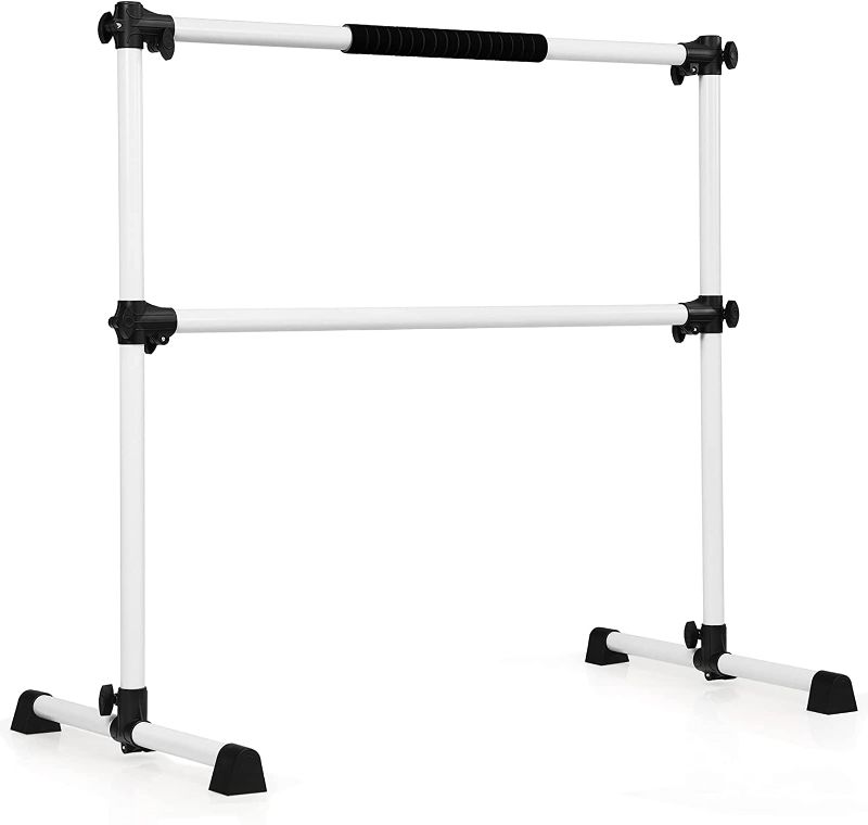 Photo 1 of  Ballet Barre Portable Double, Freestanding Ballet Barre Adjustable, Heavy Duty Dancing Stretching Ballet for Home,Dance Barre, Fitness Ballet Bar. ,, ,BLACK 