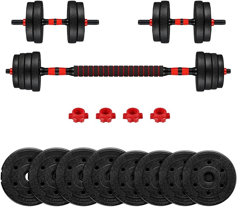Photo 1 of Adjustable Dumbbells Weights Set Barbell: 22/44/88 LbS Barbell Set LINMOUA 3-in-1 Quick Conversion with Nonslip Connecting Rod Women Exercises for Home Gym Office Workout Men Fitness Strength Training
