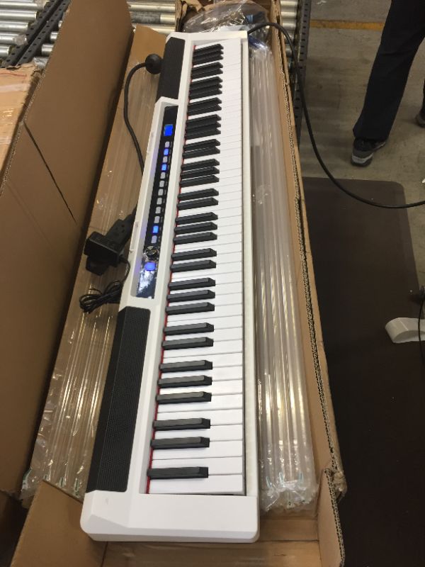 Photo 2 of 88 KEY ELECTRONIC ORGAN, White 