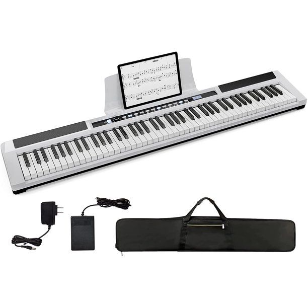 Photo 1 of 88 KEY ELECTRONIC ORGAN, White 