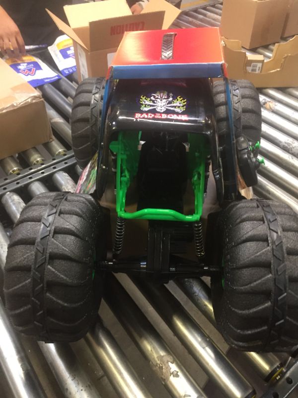 Photo 3 of Monster Jam Official Mega Grave Digger All-Terrain Remote Control Monster Truck with Lights - 1:6 Scale
