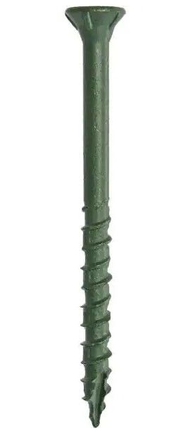 Photo 1 of 3 PACK OF 2-1/2 in. Green Exterior Self-Starting Star Flat-Head Wood Deck Screws #9 (1 lb ) 
