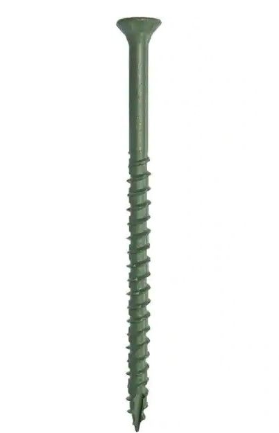 Photo 1 of 2 PACK OF 3-1/2 in. Green Exterior Self-Starting Star Flat-Head Wood Deck Screws #10 (5 lbs./280 pcs)
