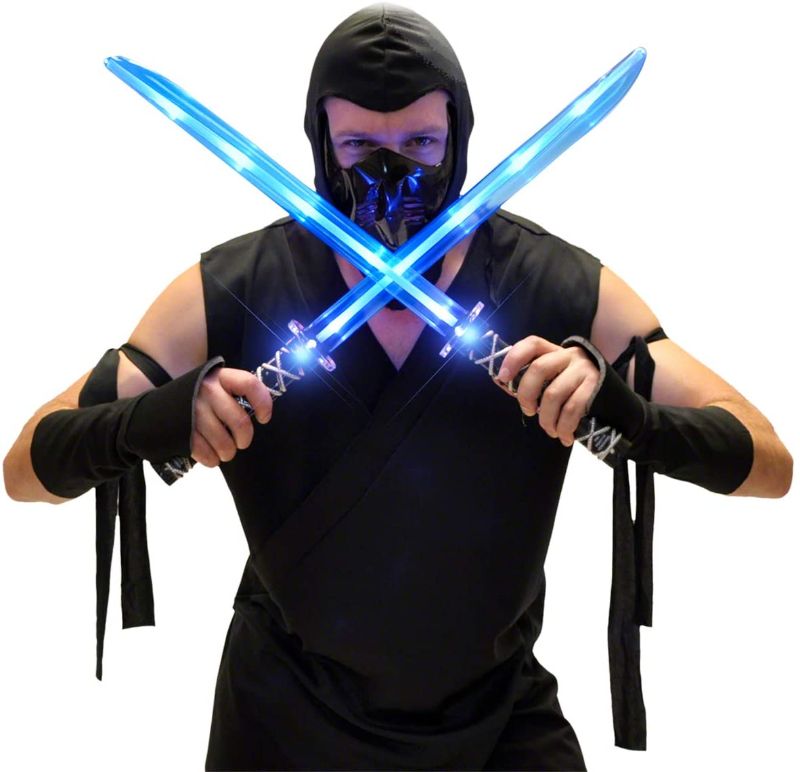 Photo 1 of Deluxe Ninja LED Light up Toy Sword with Motion Activated Clanging Sounds (2-Pack)
