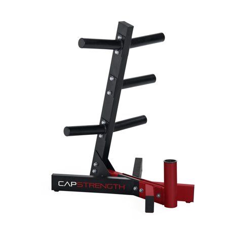 Photo 1 of  CAP Barbell Black/Red Tree Storage Rack for Weights and Bar