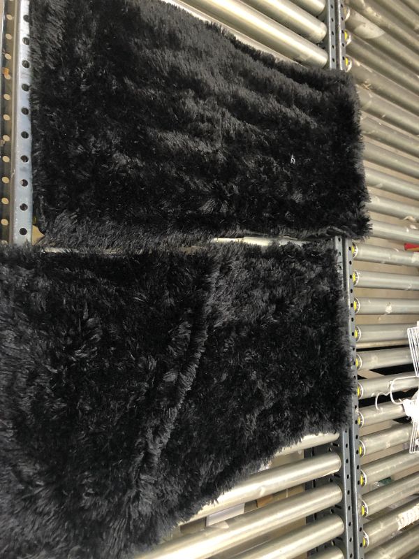 Photo 1 of BLACK BATH MATS FLUFFY 