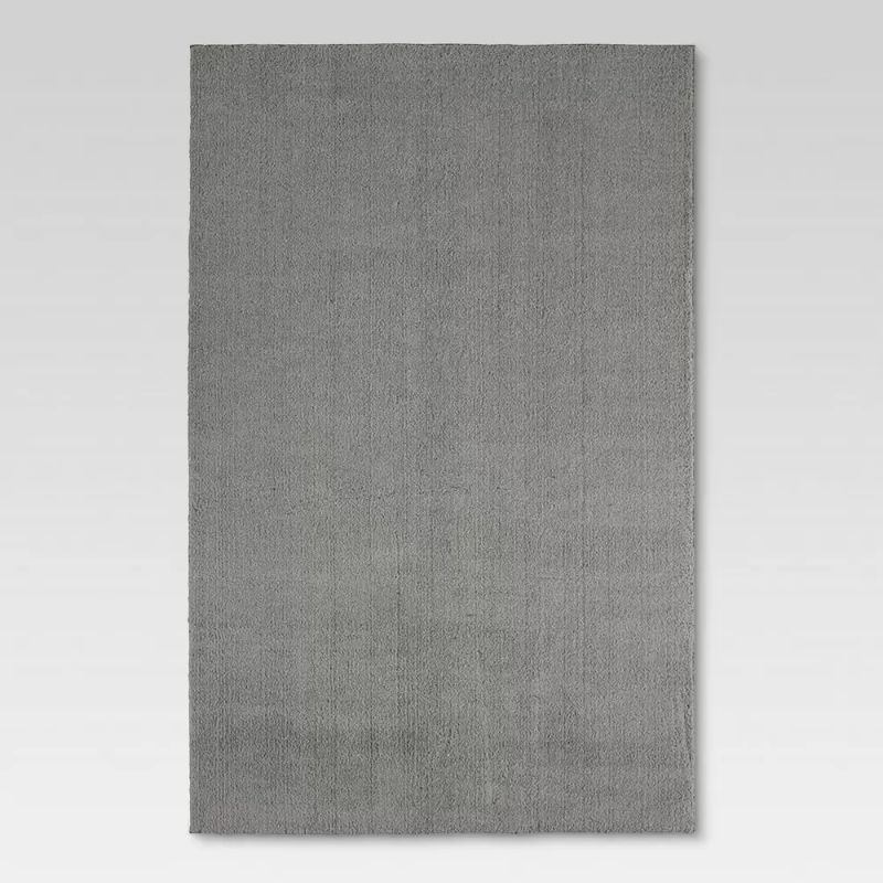 Photo 1 of 6'6"X10' Solid Tufted Micropoly Shag Area Rug Gray - Project 62