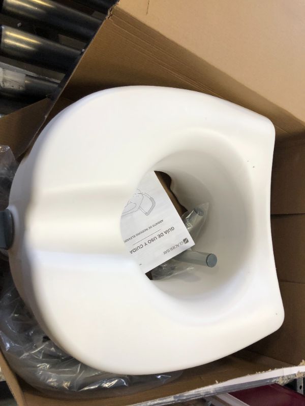 Photo 2 of E-Z Lock Raised Toilet Seat With Adjustable Armrests, 5 in.
