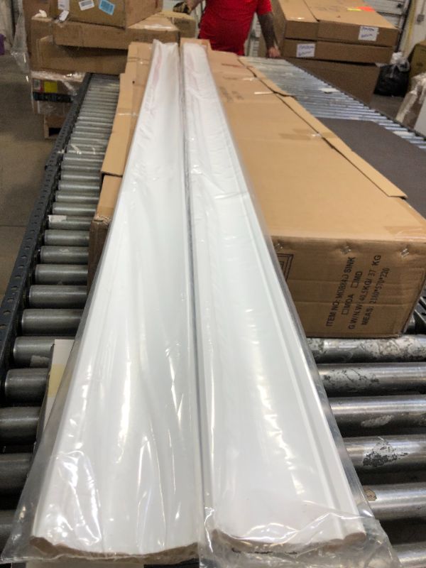 Photo 1 of 2 PACK 97" BASEBOARDS, WHITE, CURVED 