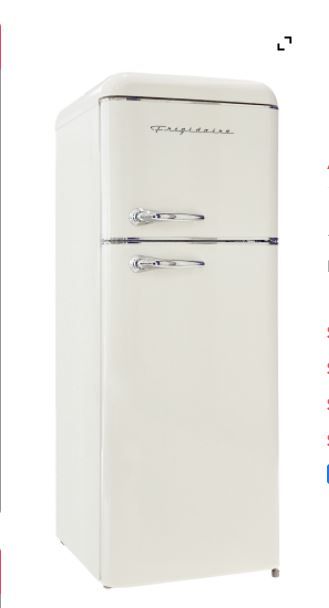 Photo 1 of 7.5 CU FT RETRO TOP MOUNT FRIDGE-ROUNDED CORNERS-CROME HANDLE AND TRIM | EFR756
