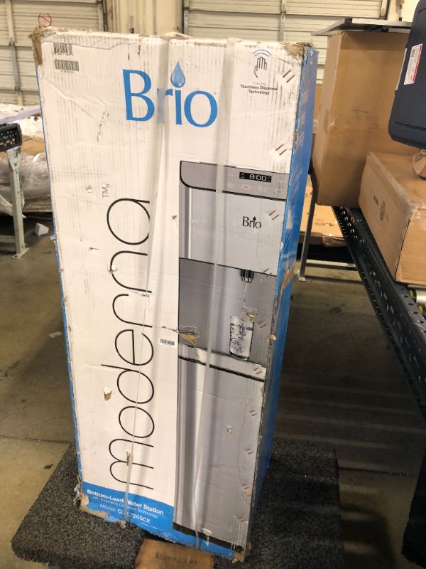 Photo 3 of Brio Moderna Touchless Bottom Load Water Cooler Dispenser - Self-Cleaning, Motion Sensor, Tri Temp Dispense, Child Safety Lock, Holds 3 or 5 Gallon Bottles, Digital Display and LED Light
(( FACTORY SEALED ))