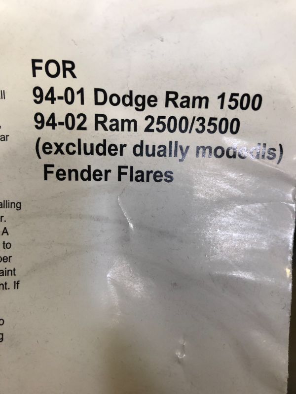 Photo 1 of 94-01 DODGE RAM 1500 FENDER FLARES