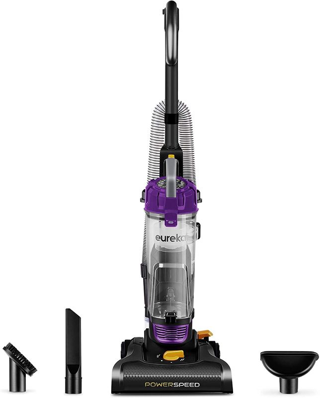 Photo 1 of eureka NEU182B PowerSpeed Bagless Upright Vacuum Cleaner, Lite, Purple
(( MISSING ACCESSORIES ))