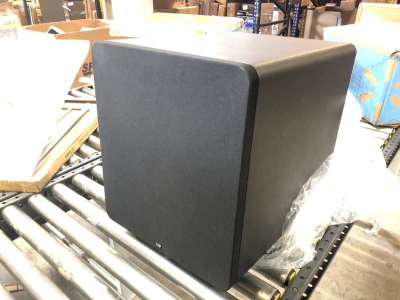 Photo 2 of Monoprice SW-12 400 Watt RMS 600 Watt Peak Powered Subwoofer - 12in, Ported Design, Variable Phase Control, Variable Low Pass Filter, for Home Theater, MINOR USE 
