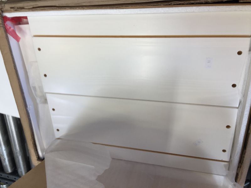 Photo 3 of 2-Drawer Groove Handle Wood Nightstand in White