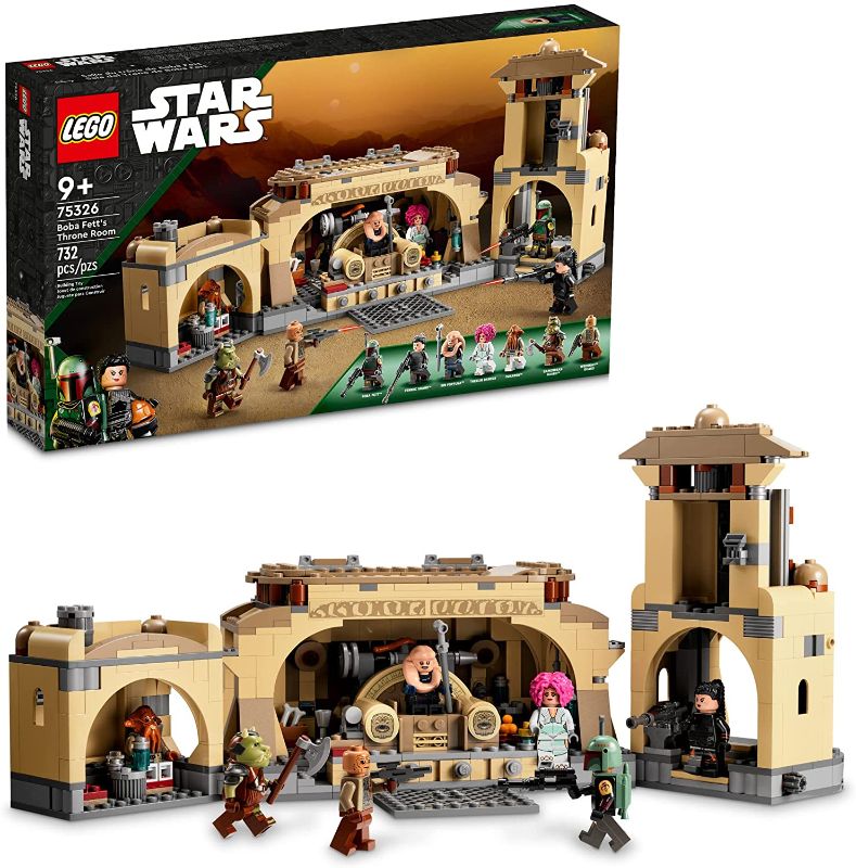 Photo 1 of LEGO Star Wars Boba Fett’s Throne Room 75326 Building Kit for Kids Aged 9 and Up, Featuring a Buildable Palace Model and 7 Star Wars: The Book of Boba Fett Characters (732 Pieces)
