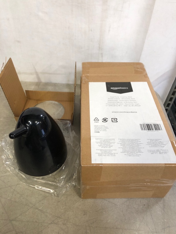 Photo 3 of Amazon Basics Foaming Soap Pump Dispenser - Black
