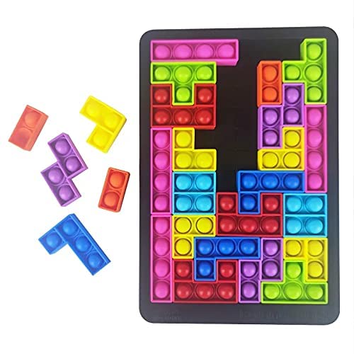 Photo 1 of Pop it Puzzle Game, Sensory Fidget Toy, Push it, pop its, Anxiety Relief, Stress Relief Toy, 27PCS
