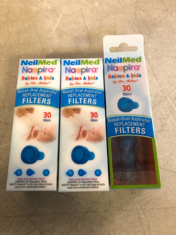 Photo 2 of NeilMed Naspira Filter Replacements, Blue, 30 Count
3 COUNT 