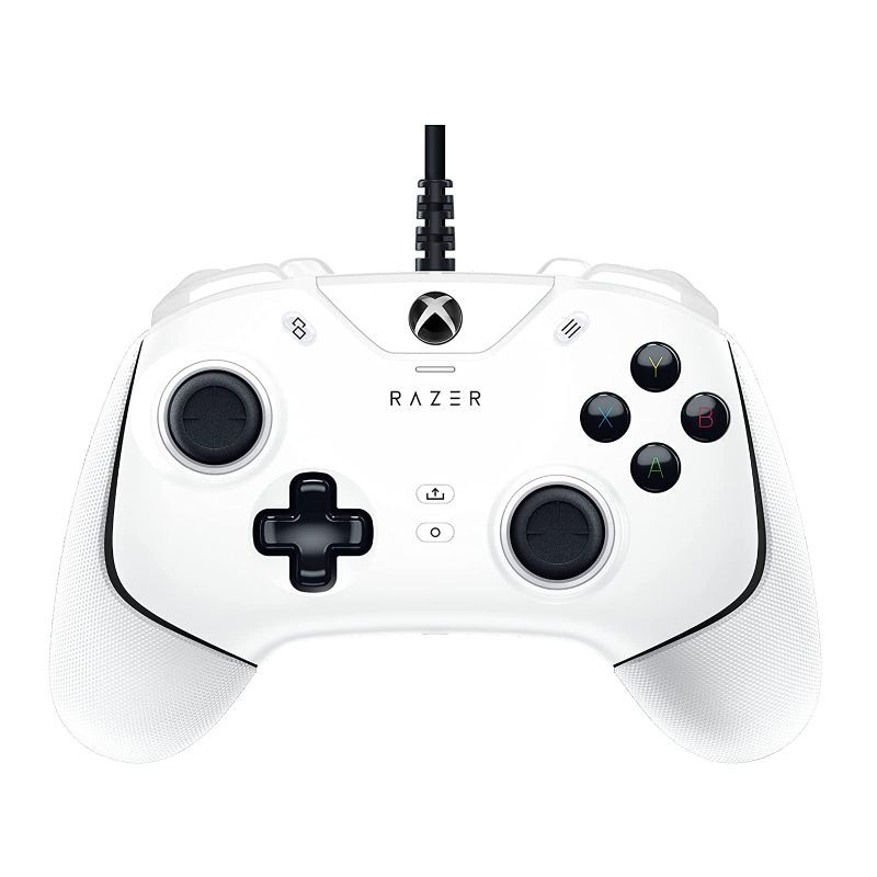 Photo 1 of Razer Wolverine V2 Wired Gaming Controller for Xbox Series X|S, Xbox One, PC: Remappable Front-Facing Buttons - Mecha-Tactile Action Buttons and D-Pad - Trigger Stop-Switches - White
