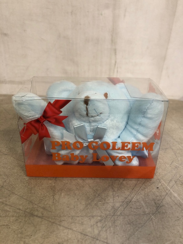 Photo 1 of Pro Goleem Teddy Bear Lovey Baby Security Blanket Loveys for Babies Boy Unisex Soft Blue Lovie Baby Gift for Newborn Toddler 16 Inch
