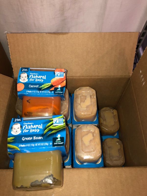 Photo 1 of Gerber Baby Food 2nd Foods Variety Pack, Fruit & Veggie Puree Favorites, 8 Ounce Tubs, 2-Pack (Pack of 16)
EXP 02/28/22