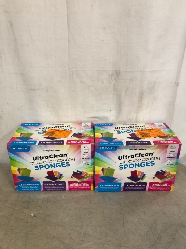 Photo 2 of 18 Pack Ultra Clean Multi-Color Scouring Sponges, 
2 COUNT 