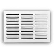 Photo 1 of 16 in. x 10 in. Steel Return Air Grille in White
