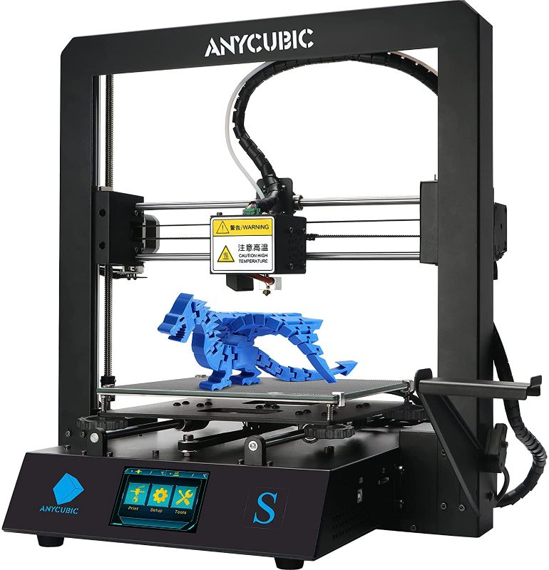 Photo 1 of ANYCUBIC Mega S Upgrade FDM 3D Printer with Extruder and Suspended Filament Rack + Free Test PLA Filament, Works with TPU/PLA/ABS and 8.27''(L) x8.27''(W) x8.07''(H) Print Size
