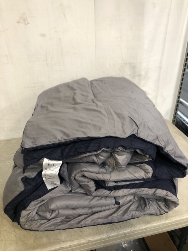 Photo 1 of BLUE AND GREY FULL SIZE COMFORTER, BLANKET
