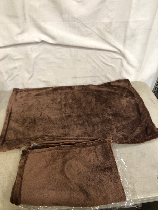 Photo 1 of 2PC BROWN PIECES OF CLOTH, SIZE 26"X15"