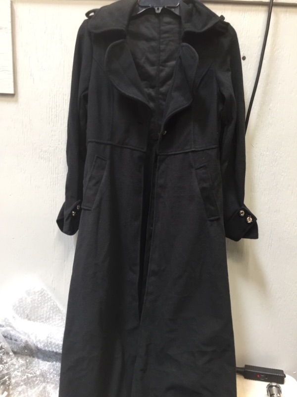 Photo 1 of Womens Long Black Jacket Size Medium NEW