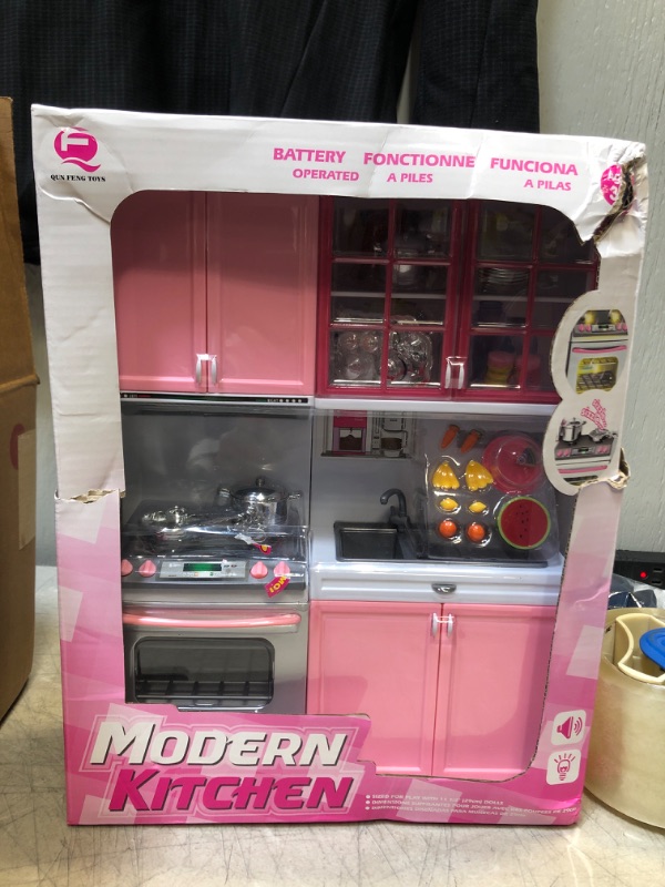 Photo 2 of Modern Kids Play Kitchen With Toy Accessories Set