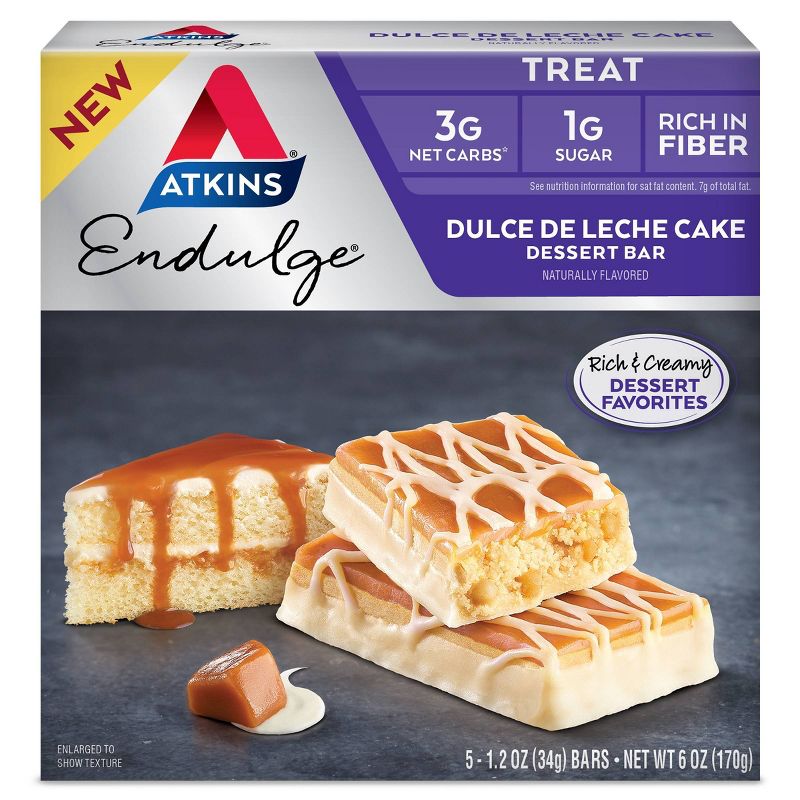 Photo 1 of Atkins Endulge Dessert Bars - Dulce de Leche - 5ct X 2 packs
Freshest by Jan 27/2022