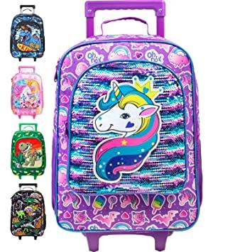 Photo 1 of Kids Suitcase for Girls, Unicorn Rolling Travel Carry on Luggage for Toddler Children with Wheels
