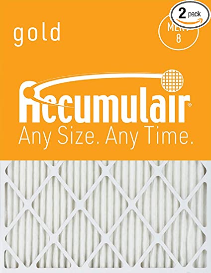Photo 1 of Accumulair Gold 19x19x1 (Actual Size) MERV 8 Air Filter/Furnace Filter (2 Pack)
