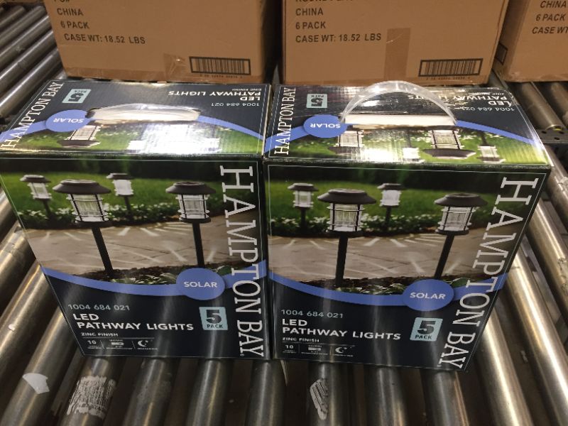 Photo 3 of 2x Hampton Bay Solar Gray LED 10 Lumen Path Light (5-Pack)