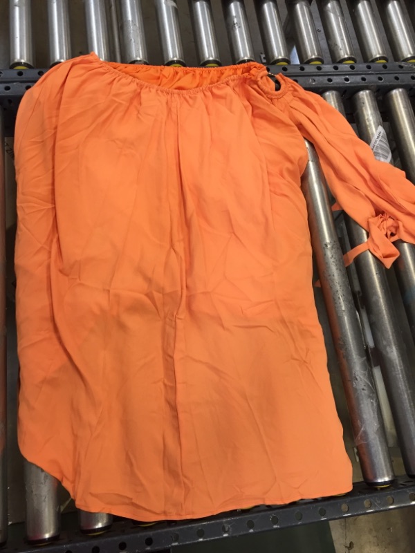 Photo 1 of Cupshe Off Shoulder O-Ring Dress --- Orange --- Size Large 