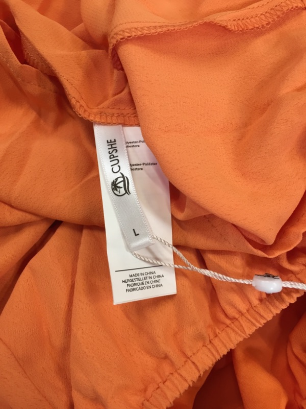 Photo 2 of Cupshe Off Shoulder O-Ring Dress --- Orange --- Size Large 