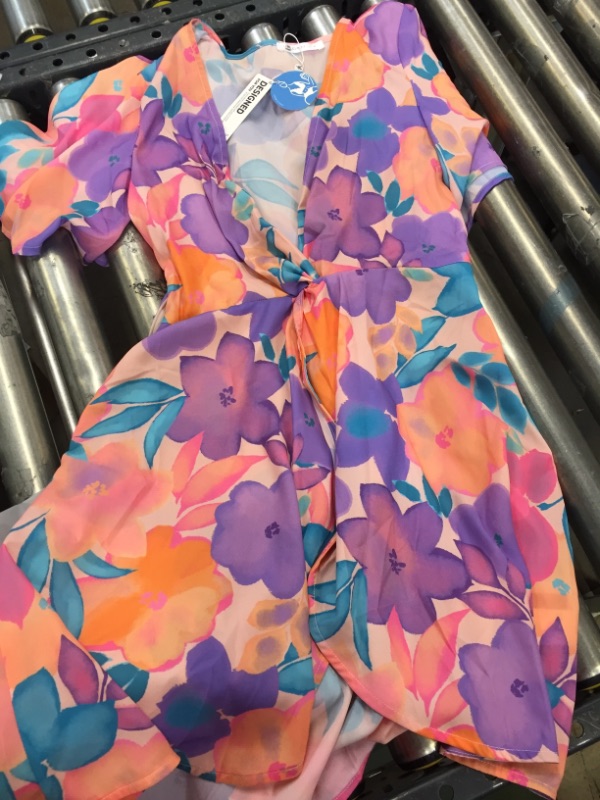 Photo 1 of Christa Plunge Bell Sleeve Fitted Waisted Short A-Shape Dress